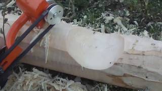 Chainsaw Attachment Log Debarker [upl. by Htebaile]