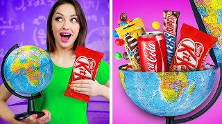 10 Weird Ways To Sneak Food Into Class Funny Food Tricks and Edible DIY School Hacks by RATATA [upl. by Swords666]