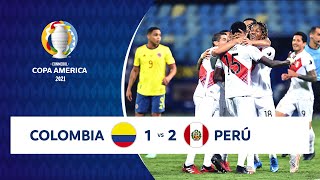 HIGHLIGHTS COLOMBIA 1  2 PERÚ  COPA AMÉRICA 2021  200621 [upl. by Eile]