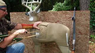 Part 2 Black Hunter Longbow or Recurve Bow Range comparison Test [upl. by Berta]