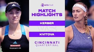 Angelique Kerber vs Petra Kvitova  2021 Cincinnati Quarterfinal  WTA Match Highlights [upl. by Christoforo480]