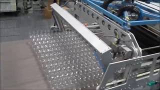 non round pet bottle low level palletizer [upl. by Ihtac]