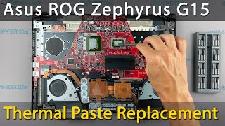 Asus ROG Zephyrus G15 GA502 Disassembly fan cleaning and thermal paste replacement [upl. by Kristen]