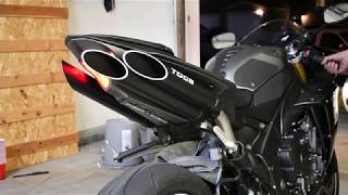 2014 Yamaha R1 TOCE Exhaust  Before And After [upl. by Aloysia454]