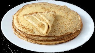 How to bake Russian Blini Блины Pancakes Crepes Recipe Tutorial [upl. by Bred261]