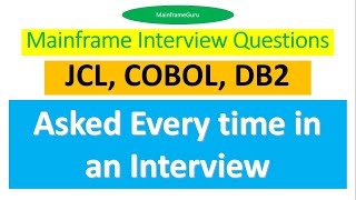 Mainframe Interview Questions and Answers for Experienced more than 1 years COBOL JCL DB2  Learn [upl. by Derraj338]