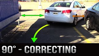 90 degrees Parking  How to Correct Yourself [upl. by Bergman]