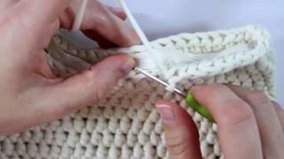 Easy Tutorial How to add a zipper while crocheting [upl. by Tnilc185]