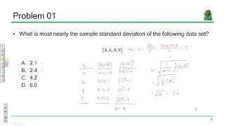 FE Exam Review Probability amp Statistics 20191113 [upl. by Adamec]