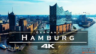 Hamburg Germany 🇩🇪  by drone 4K [upl. by Langbehn]