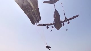 82nd Airborne Division Paratroopers Mass Tac Jump [upl. by Nakada15]