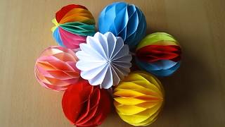 DIY DekoKugel aus Papier  Decoration ball paper [upl. by Faustine]