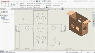 Solidworks Tutorial Sheet metal drawings [upl. by Loomis176]