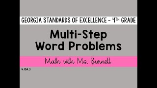 Multi  Step Word Problems [upl. by Keryt952]