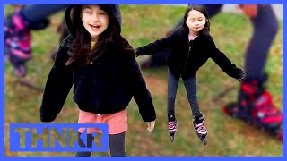 How to Roller Skate for Beginners InLine Skates  Kids Teaching Kids [upl. by Mccoy114]