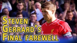 Steven Gerrard walks onto Anfield pitch for final time to an amazing response from fans [upl. by Carmina]