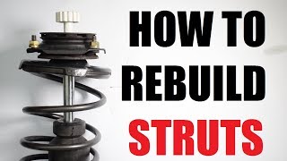 How to REBUILD suspension STRUTS shocks [upl. by Ellehc854]