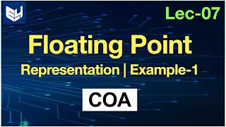 Floating point representation  Example1  COA  Lec07  Bhanu Priya [upl. by Relyuhcs704]