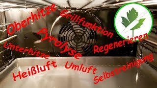 Backofen  Einstellungen Funktionen und Reinigung [upl. by Blunt]