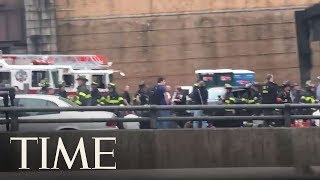 Lincoln Tunnel Buses Collide At Least 32 Injured  TIME [upl. by Semmes257]