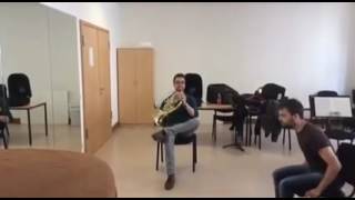 Duet for French Horn and chair [upl. by Ahsimat]