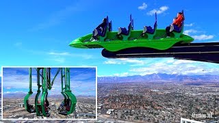 INSANE Rides 1000 FT above Vegas  Stratophere Tower 1149 FT [upl. by Mikah]