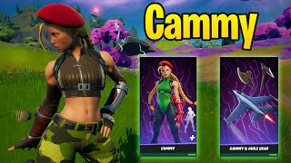 Cammy Skin Gameplay  Review in Fortnite Street Fighter Crossover [upl. by Frerichs]