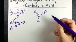 Grignard Reagent  CO2  Carboxylic Acid Mechanism [upl. by Gary]