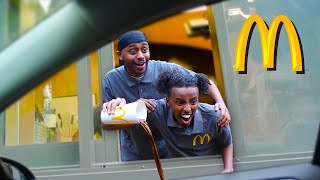 We Pretended To Work At McDonalds Drive Thru Fake Employee Prank [upl. by Vivien]