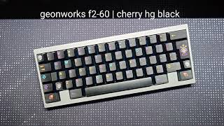 Geonworks F260  Plateless  Cherry MX Black [upl. by Ludwig]