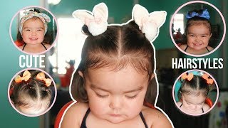 Cute and Easy Toddler Hairstyles  6 hairstyles [upl. by Dnalhsa]