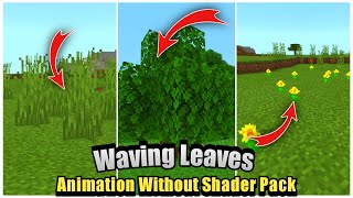 How To Get Waving Leaves In Minecraft Bedrock  Waving Leaves Without Shader Pack  Devay Gaming [upl. by Ahsenre]