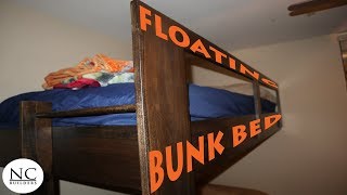 The AMAZING Floating Bunk Bed DIY [upl. by Euhsoj53]