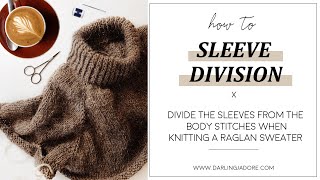 Knitting Help Sleeve Division For TopDown Raglan Sweaters [upl. by Taryne]