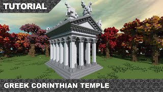 Minecraft Greek Corinthian Temple Tutorial amp Download [upl. by Ihcehcu]