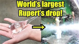 How Strong Are Prince Ruperts Drops Hydraulic Press Test [upl. by Dustie318]