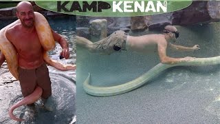 Swimming with a Gigantic Burmese Python [upl. by Brett]