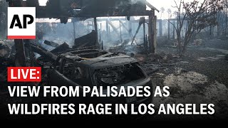 Palisades fire LIVE Wildfires rage in the Los Angeles California area [upl. by Wolpert]