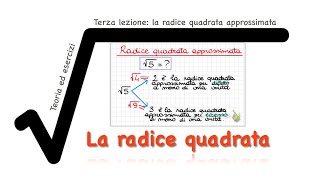 La radice quadrata  terza lezione [upl. by Artie]