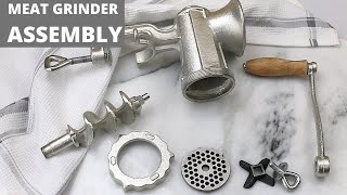 Meat Grinder  How To Assemble A Cast Iron Meat Grinder [upl. by Nlycaj]