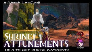 ★ Guild Wars 2 ★  How to get Shrine Waypoints in Sirens Landing [upl. by Lizette]