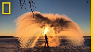 Here’s How Boiling Water Can Turn Into Ice  National Geographic [upl. by Dahc333]