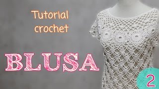 Tutorial blusa en crochet 22 [upl. by Bartholemy]