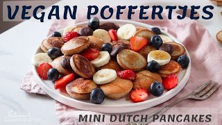 VEGAN POFFERTJES  Mini Dutch Pancakes [upl. by Ardnoyek180]