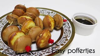 EASY POFFERTJES  Mini cake How to make Easy poffertjes by FoodTech [upl. by Flodur]