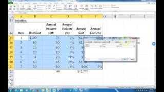 How to classify inventory as ABC using Excel Important  see description before viewing [upl. by Omoj756]