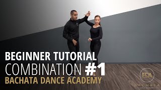 Beginner Bachata Tutorial  Combination 1  Demetrio amp Nicole  Bachata Dance Academy [upl. by Alyakam978]