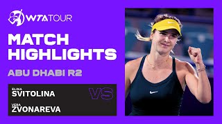 Vera Zvonareva vs Elina Svitolina  2021 Abu Dhabi Second Round  WTA Highlights [upl. by Aisya]