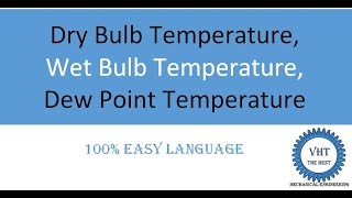 Dry Bulb Temperature Wet Bulb Temperature Dew Point Temperature [upl. by Lynnworth661]