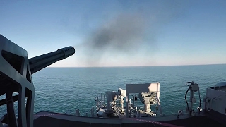 Phalanx CIWS Close In Weapons System Live Fire Test [upl. by Siramad841]